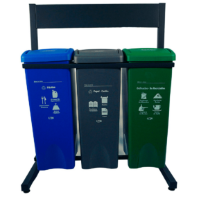 Basureros Ecológicos Reciclaje Estación Metálica 3 servicios Basureros ecologicos reciclaje estacion metalica 3 servicios 2 Jardineras y basureros