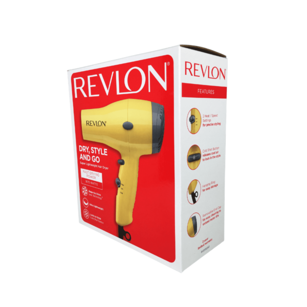 Secador Revlon compacto Amarillo 1875w RVDR5260N4 Secador revlon compacto amarillo 1875w rvdr5260n4 2 Cabello