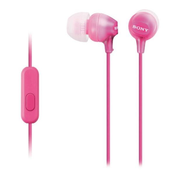 Audífonos Sony alámbrico 9mm con micrófono 🎧 Audifonos sony alambrico 9mm 8 22khz microf integr rosado 2 Audífonos