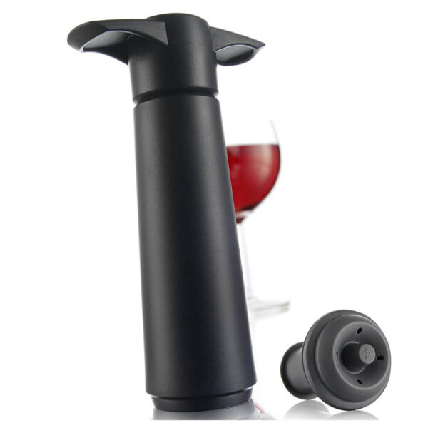 Bomba al vacío Vacu Vin 🍷 Bomba al vacio vacu vin 1 tapon para conservar vino color negro Bar