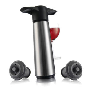 Bomba al vacío Vacu Vin de acero inoxidable Bomba al vacio vacu vin acero inox 2 tapones para conservar vino 2 Bar