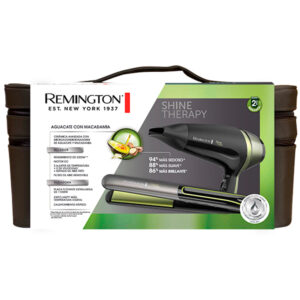 Combo Remington Aguacate 💆‍♀️ Secador y Plancha Alisadora Combo remington aguacate secador de cabello mas plancha alisadora mas estuche 2 Barbería