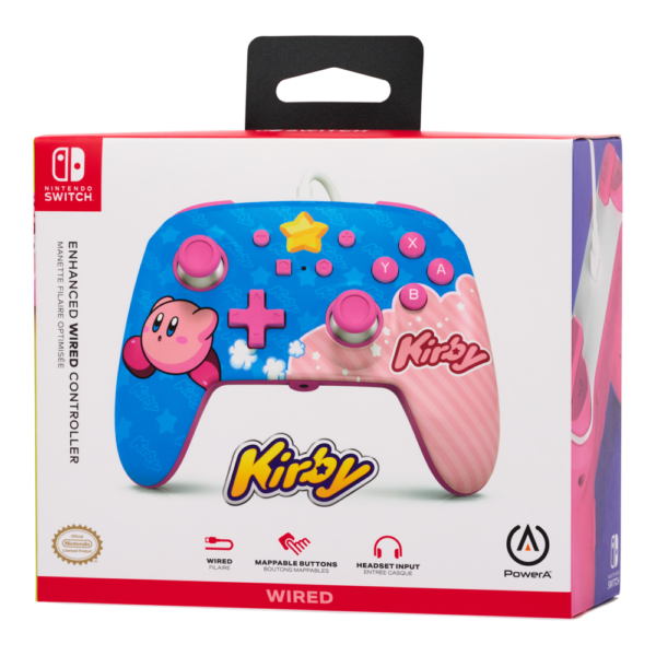 Estuche Nintendo slim protector pantalla-Kirby Control nintendo switch alambrica cable usb 3mts kirby 6 Control