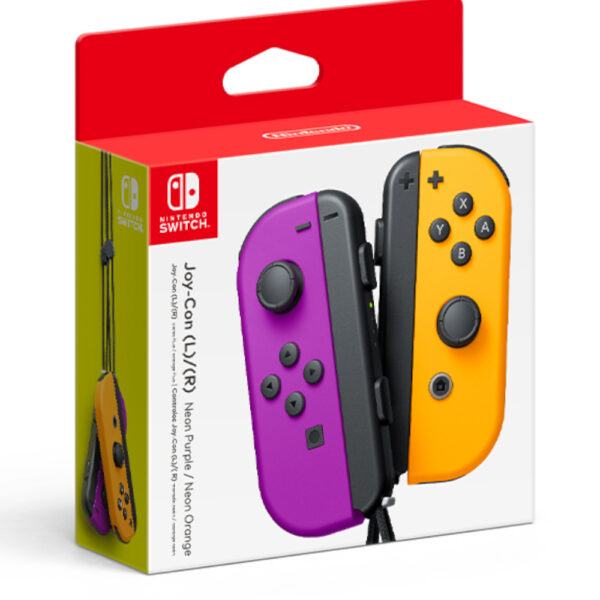 Control Nintendo Switch Joy 2pcs Morado/Naranja Neón 🎮 Control nintendo switch joy 2pcs juntas o independientes portatil morado naranja neon 2 Control