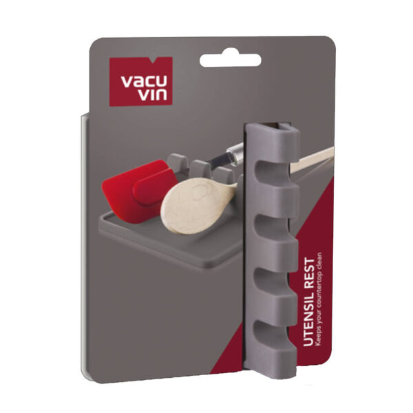 Descansa utensilios para 4 piezas de cocina Vacu Vin 🍴 Descansa utensilios para 4pcs de cocina vacu vin gris Cocina
