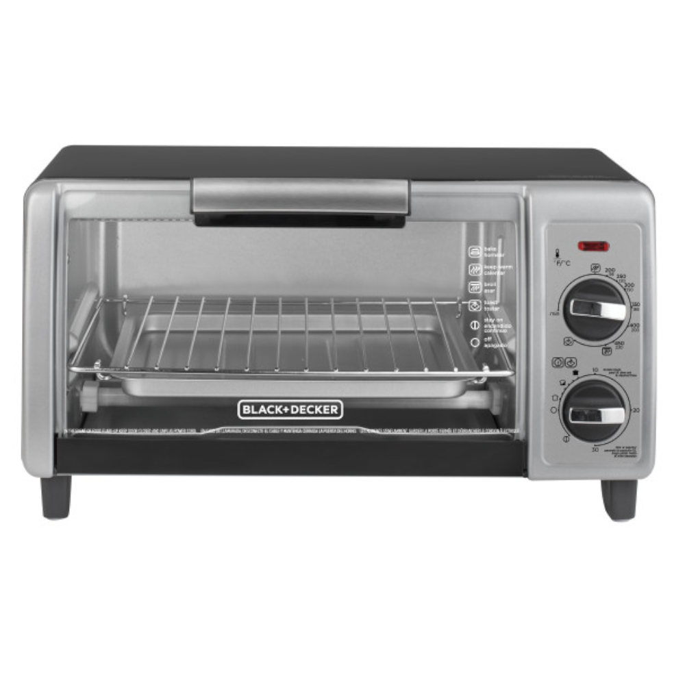 Horno tostador Black+Decker 4 rebanadas ? acero inox.