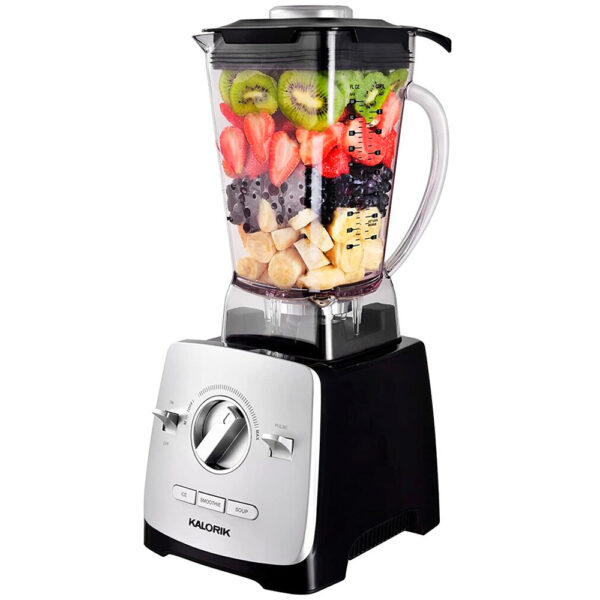 Licuadora Kalorik 🥤 - 1800w - Jarra plast. 2lts Licuadora kalorik perilla vel 1800w jarra plast 2lts 3 ajustes ctrl pulso negra gris Cooking
