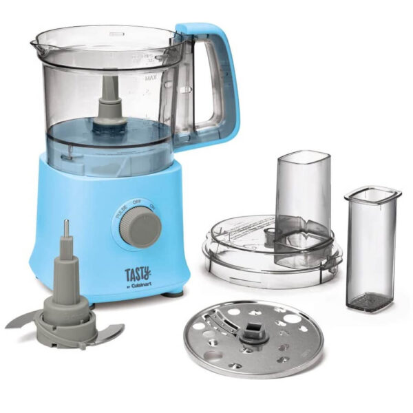 Mini procesador Tasty 32 oz 300W 🔪 celeste Mini procesador tasty 32 oz 300w con perilla color celeste Electromenores