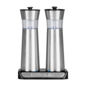 Molino sal y pimienta Kalorik -recargable-🧂 Molino sal y pimienta kalorik electrico 2pcs recargable ceramica acero inox color sylver 2 Especiales