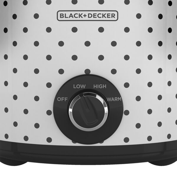 Olla de cocción lenta Black+Decker 🍲 Olla de coccion lenta blackdecker capacidad 4lts 3 ajustes 200w perrilla tapa vidrio blanco 4 Cooking
