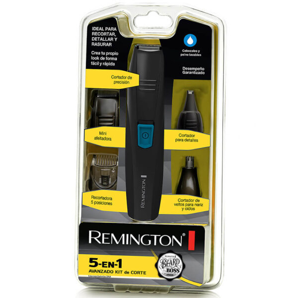 Recortadora Remington 5 piezas negro 👃 Recortadora remington 5 piezas negro Barbería
