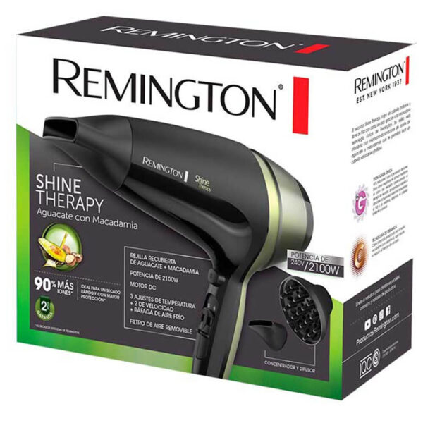 Secador cabello Remington 1900w aguacate 3 niveles 😍 Secador de cabello remington 1900w 3 niveles 2 velocidades aguacate Cabello
