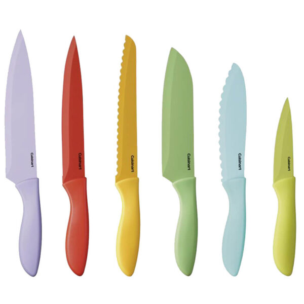 Set cuchillos Cuisinart profesional cerámica 12 pcs 😍 Set de cuchillos cuisinart profesional ceramica acero inoxidable 12 pcs antiadherente colores 3 Cocina