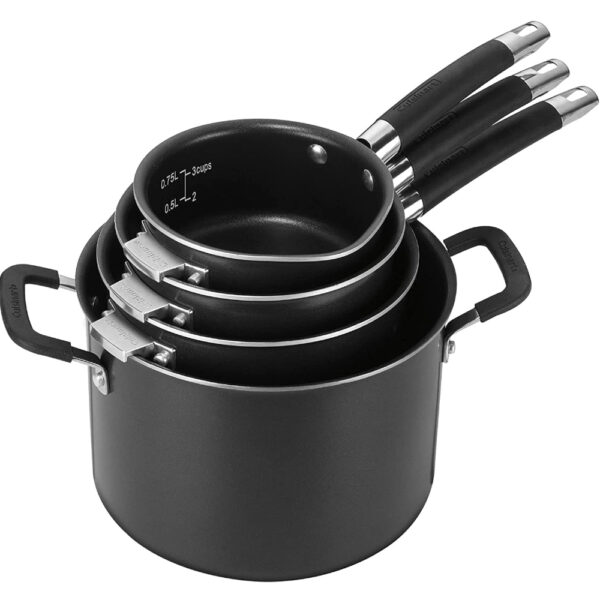 Set de ollas Cuisinart 12pcs antiadherente 🍳🖤 Set de ollas cuisinart 12pcs antiadherente aluminio negro 3 Cocina