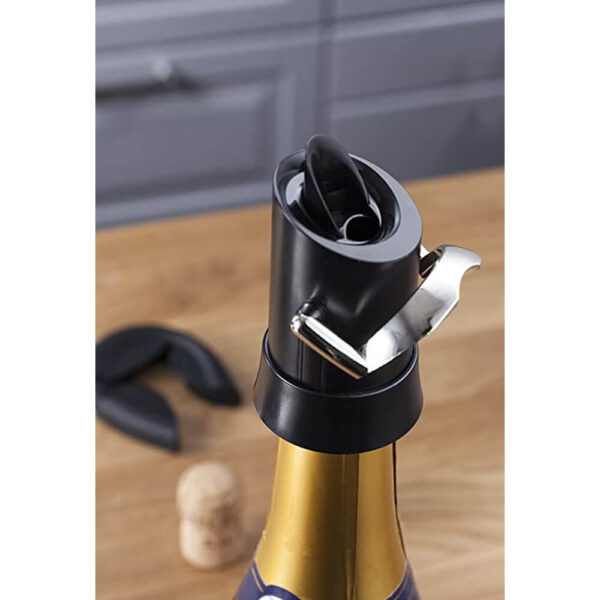 Tapón y vertidor al vacío Vacu Vin para champagne Tapon y vertidor al vacio vacu vin para champagne color negro 3 Bar
