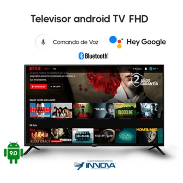 Innova TV 40" Smartv Wifi Android 11.0 📺 Comando Voz, BT Tv innova 40 pulgadas smartv wifi android 110 comando voz bt netflix 5 Televisores
