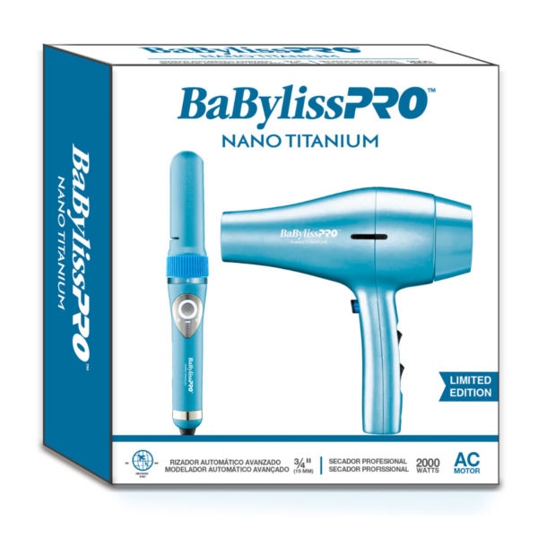 Combo BaBylissPRO  Secadora 2000W + Rizador Miracurl Pro ¾” BNTPP73SR Cabello