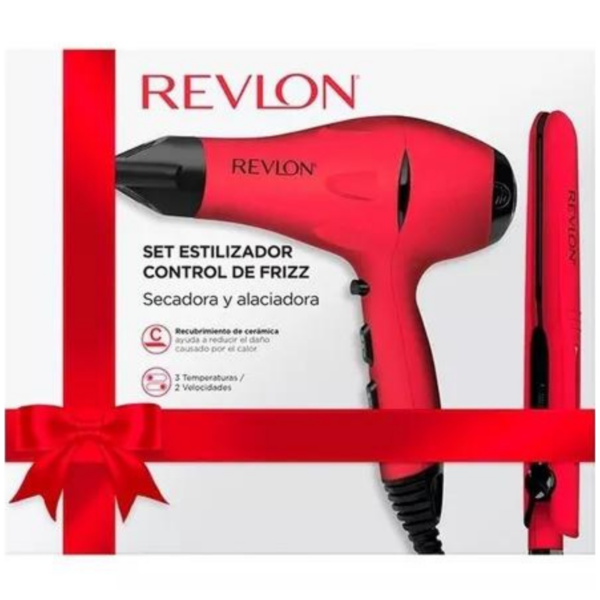 Combo Secadora + Plancha de Cabello Revlon Styling RVDR5230R Cabello