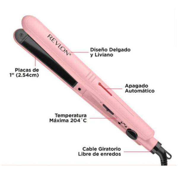 Plancha de Cabello de Cerámica Revlon 1” Edición Limitada RVST2207 Cabello