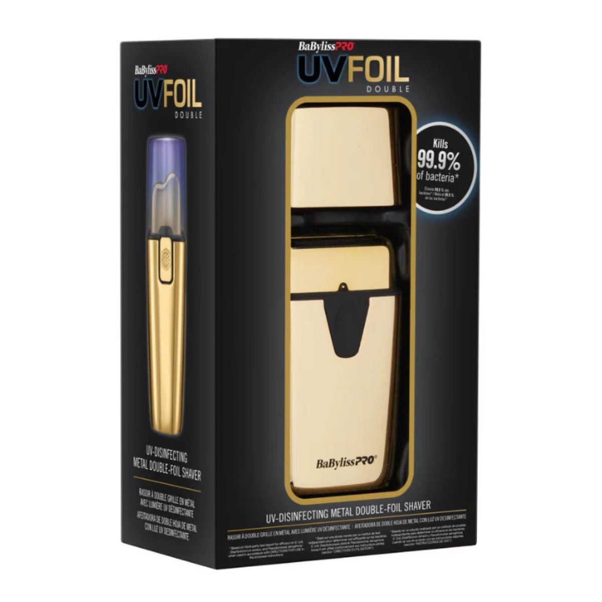 Afeitadora BaBylissPRO UVFoil Doble Cuchilla FXLFS2G Barbería