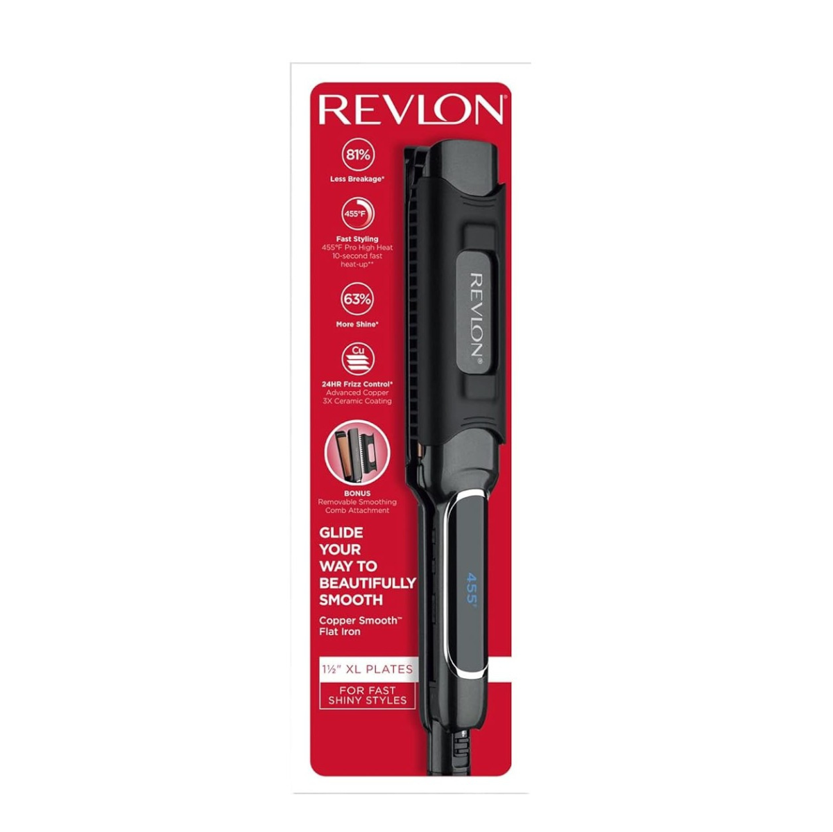 Plancha Revlon de placa ancha de cobre RVST2185 Planchas