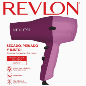 Secador Revlon Compacto Ultra Ligero 1875W RVDR5260PMLA1 Cabello