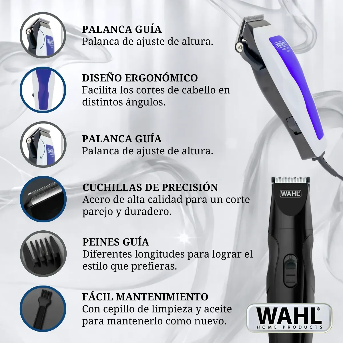 Combo Wahl Máquinas De Cortar Pelo Trim Total + Homecut Basic Afeitadoras Eléctricas