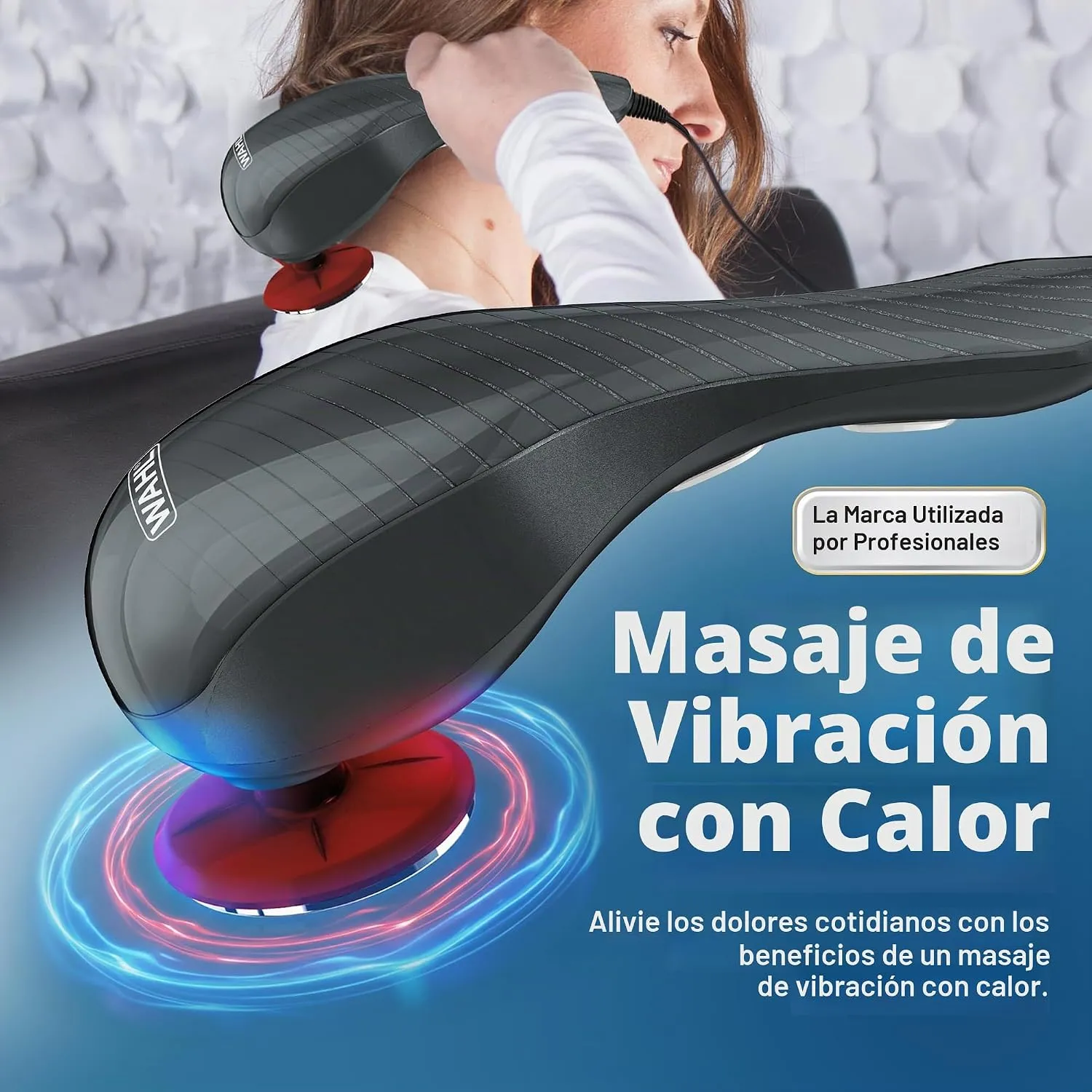 Masajeador corporal terapéutico con terapia de calor Wahl 04196-1201 Cepillos y Accesorios